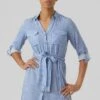 Vero Moda Vestido Camisero - Cashmere Blue