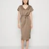 Vila Viellette V-Neck - Vestido Informal - Walnut