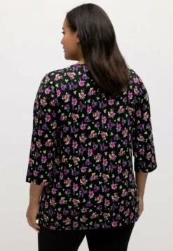 Ulla Popken Camiseta De Manga Larga - Black Floral Multi -Tienda barata Ulla Popken d6e7cfcb524944579f3596fbe891fed9