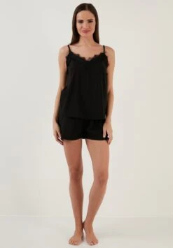 LELA Regular Fit Set - Pijama - Black