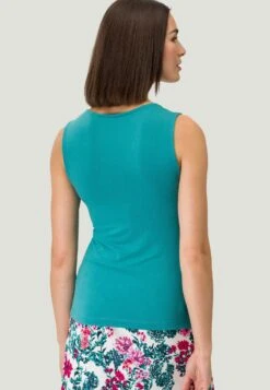 Zero Mit Raffung - Top - Teal -Tienda barata Ulla Popken d8d7aa376e1a4f0d97b3e0a88e511631