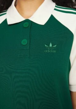 Adidas Originals Polo Shirt Dress - Vestido Ligero - Dark Green/White -Tienda barata Ulla Popken dc922ad6fa874f17b903d7bf93cde4a0