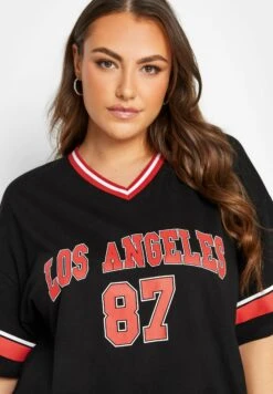 Los Angeles Varsity - Camiseta Estampada - Black -Tienda barata Ulla Popken dd6c7b9e36874b51bf3db91363825732
