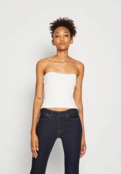 Gina Tricot Knitted Tube - Top - Offwhite