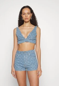 Paco Rabanne Bra With Paco Logo - Top - Blue Denim -Tienda barata Ulla Popken ddfdd04b0b0b481482c0c7cefc84d2a9