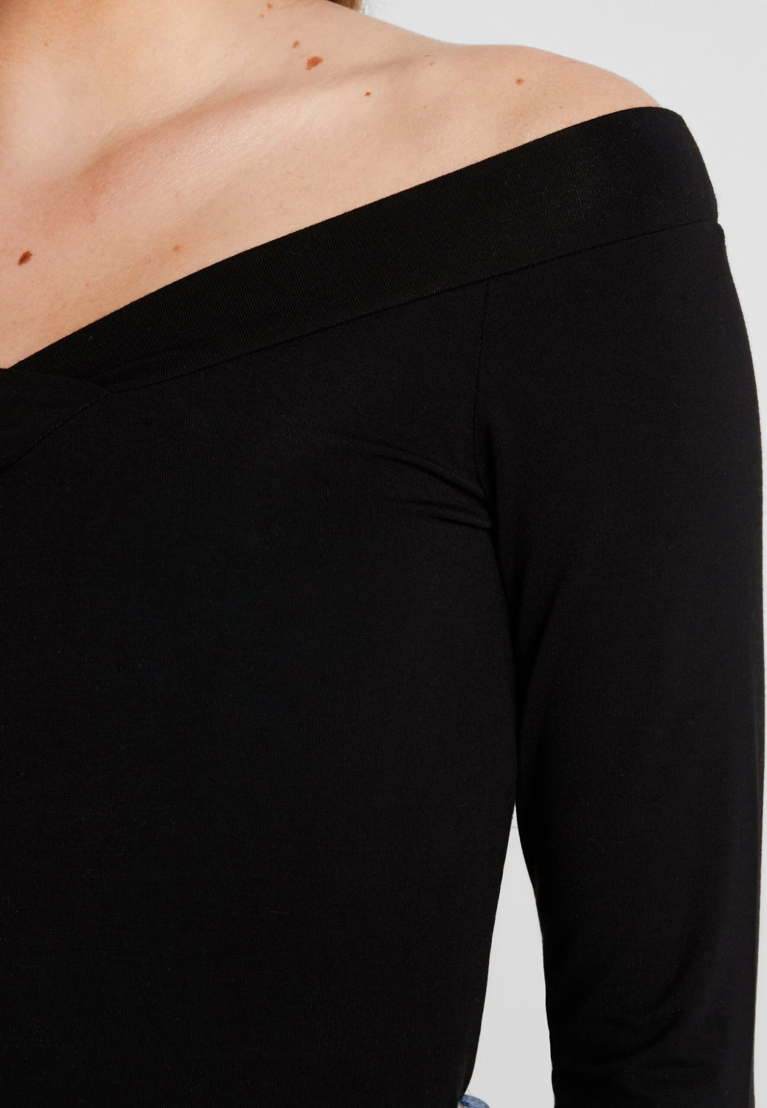 Pieces Pcmaliva Off Shoulder V-Neck- Camiseta De Manga Larga - Black 7 Pieces Pcmaliva Off Shoulder V-Neck- Camiseta De Manga Larga - Black - Imagen 5