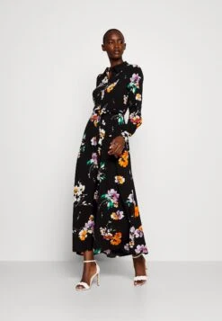 Vero Moda Tall Vmshilah Naja Long Shirt Dress - Vestido Camisero - Black/Penny -Tienda barata Ulla Popken e5b31b5803384313b068839d22a20171