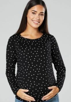 Camiseta De Manga Larga - Black White