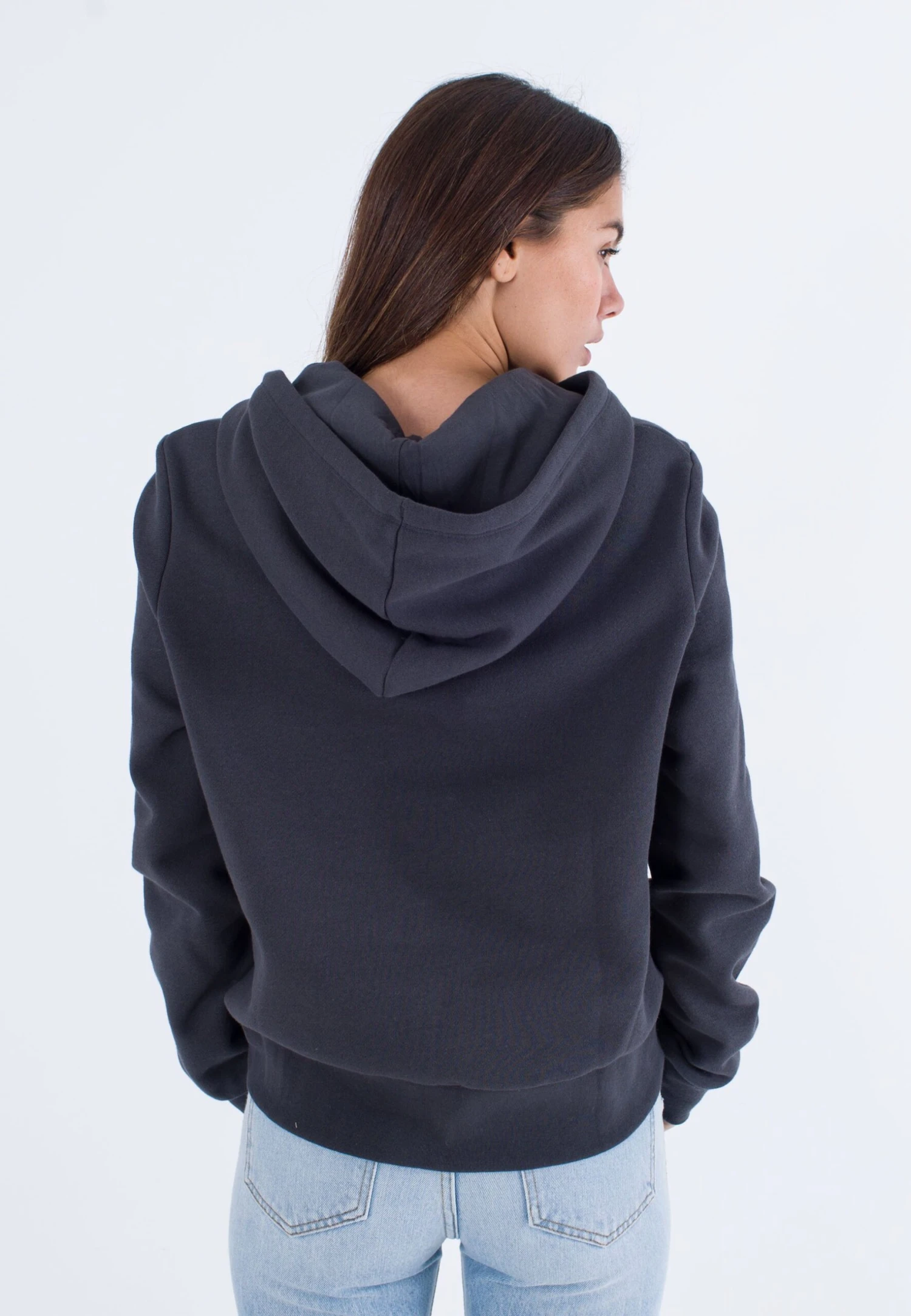 HURLEY Another Time Cropped Raglan Sleeves - Jersey Con Capucha - Dk Stone Grey 5 HURLEY Another Time Cropped Raglan Sleeves - Jersey Con Capucha - Dk Stone Grey - Imagen 3