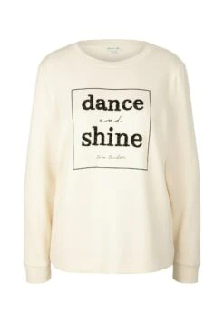 Tom Tailor Mit Glitzerndem Print  - Sudadera - Soft Buttercream -Tienda barata Ulla Popken eb77187cae6b4a2fb1a62f5e5534320c