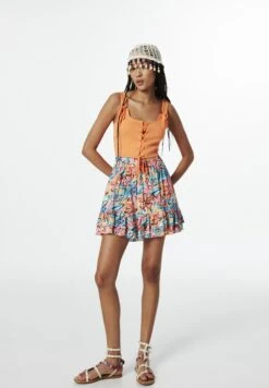 Twist Slim Cut Tie-On Bustier - Top - Salmon -Tienda barata Ulla Popken ec3a03d0d6554ffd96c8941d7d26b99d