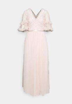 Needle & Thread Maybelle Bodice V-Neck Ankle Gown - Vestido De Fiesta - Petal Pink -Tienda barata Ulla Popken ec475ed625bd4586a27d8f2196567072