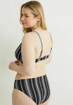 Top De Bikini - Black White -Tienda barata Ulla Popken f01c105d2f76446687af33531a69de1a