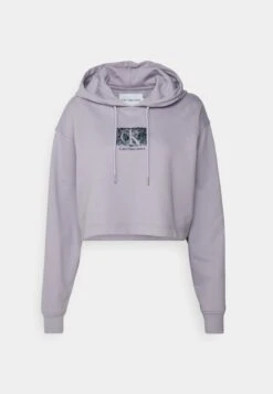Calvin Klein Jeans Printed Box Cropped Hoodie - Jersey Con Capucha - Lavender Aura -Tienda barata Ulla Popken f040d1dc165443abb7cbae5bee74a972