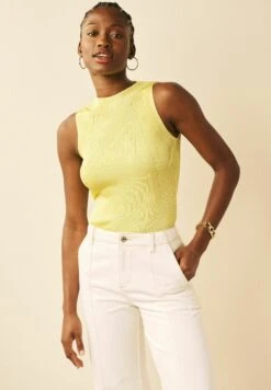 Next Glossy Tank Standard - Top - Yellow -Tienda barata Ulla Popken f0e0249b26164e21a2d248d9dd322114