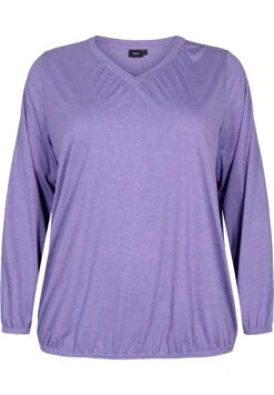 Zizzi With Long Sleeves And V Cutting - Camiseta De Manga Larga - Veronica Mel -Tienda barata Ulla Popken f16ce6cbbc3440fe92a792c3588ea932