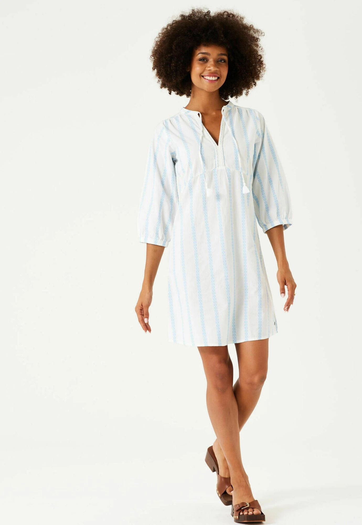 Garcia Striped - Vestido Informal - Off White 4 Garcia Striped - Vestido Informal - Off White - Imagen 2