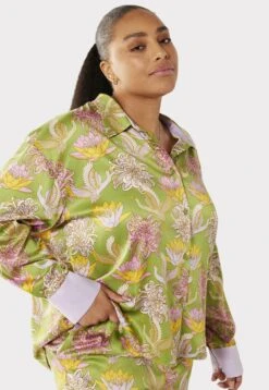 SetLotus Crane Print- Pijama - Olive -Tienda barata Ulla Popken f1f170ae4490488d9c0cc15f36c61fc5