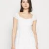Hollister Co. Cap Sleeve Short Dress - Vestido Informal - White -Tienda barata Ulla Popken f2253d02d75c44788744435386a58f0e
