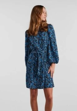 Pieces Mit Puffärmeln - Vestido Camisero - Black