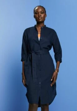 ESPRIT Vestido Camisero - Navy -Tienda barata Ulla Popken f50afbeb0278444fbd8ea0bbaac03757