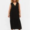 Zizzi Sleeveless - Vestido Largo - Black 1 Zizzi Sleeveless - Vestido Largo - Black -Tienda barata Ulla Popken f5a0570e17d94066a08e8ca74eff494a