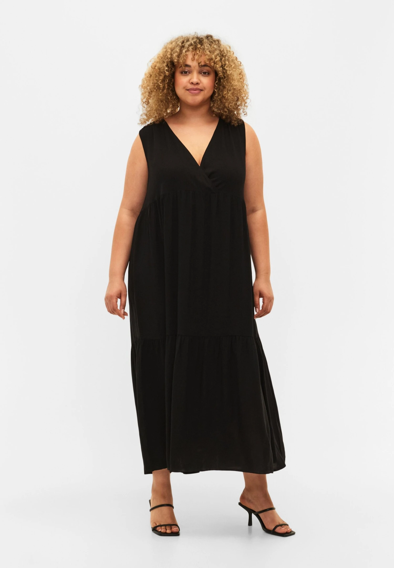 Zizzi Sleeveless - Vestido Largo - Black 3 Zizzi Sleeveless - Vestido Largo - Black