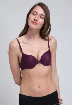 Con Aro Y Doble Aumenta Dos Tallas - Sujetador Push-Up - Burdeos