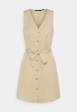 Vero Moda Vmviviana- Vestido Camisero - Beige